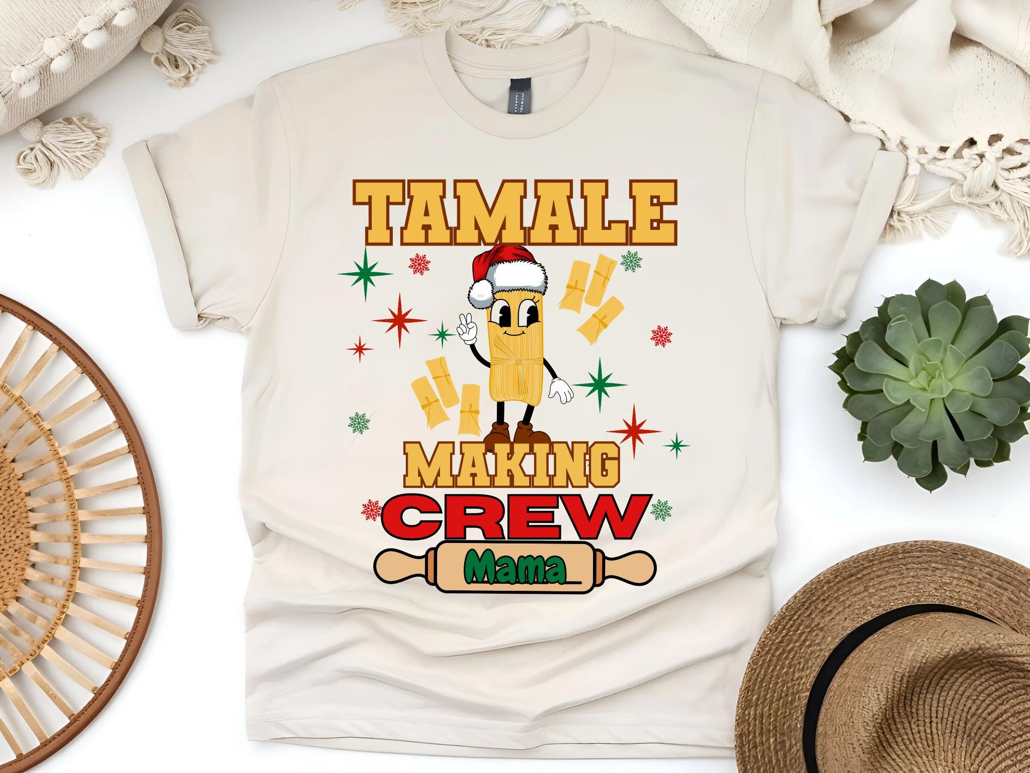 Personalized Tamale Making Crew Christmas Shirts, Custom Tamale Making T-Shirts, Funny Family Holiday Tamale Shirt, Matching Christmas Shirt
