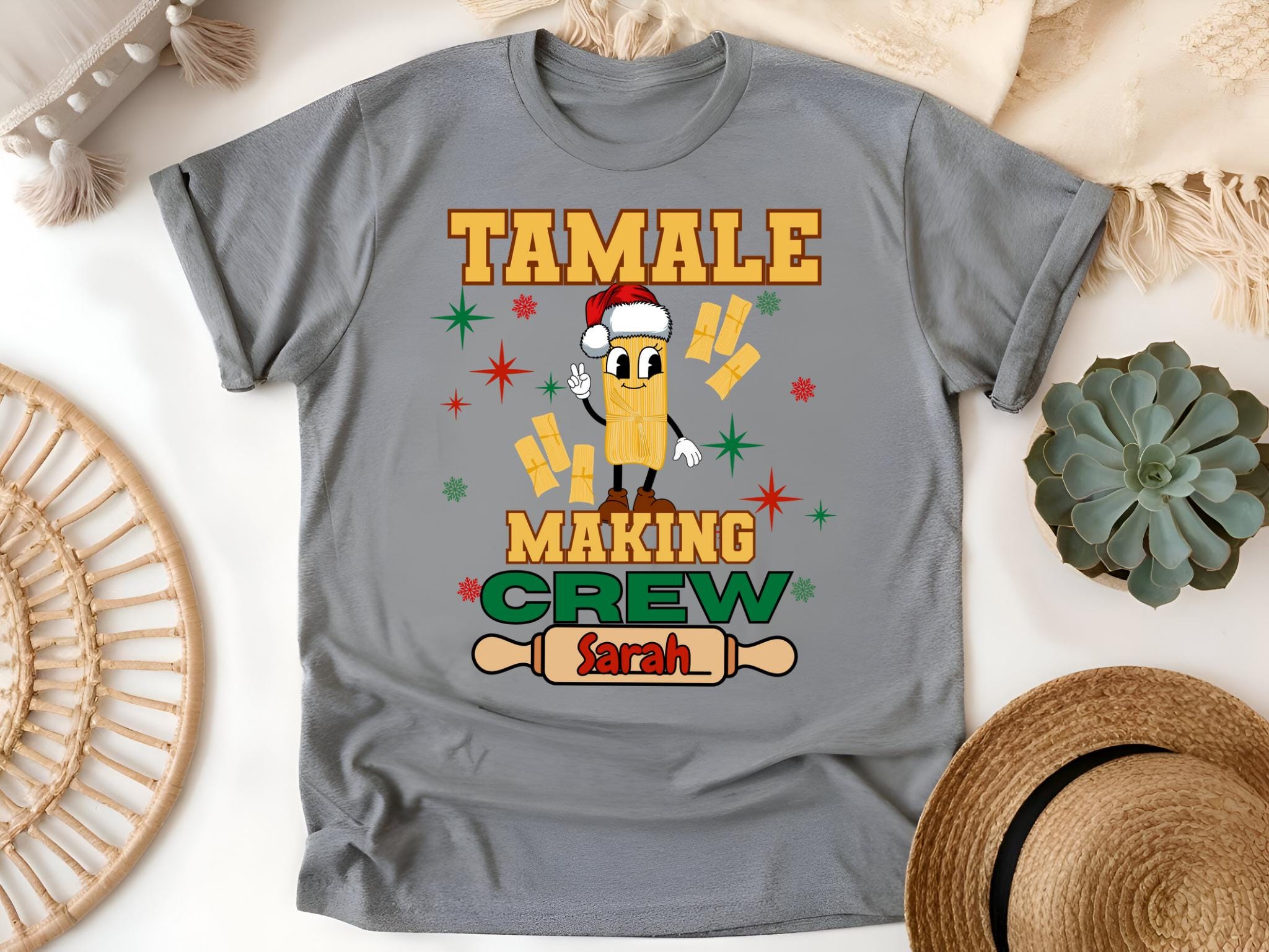 Personalized Tamale Making Crew Christmas Shirts, Custom Tamale Making T-Shirts, Funny Family Holiday Tamale Shirt, Matching Christmas Shirt