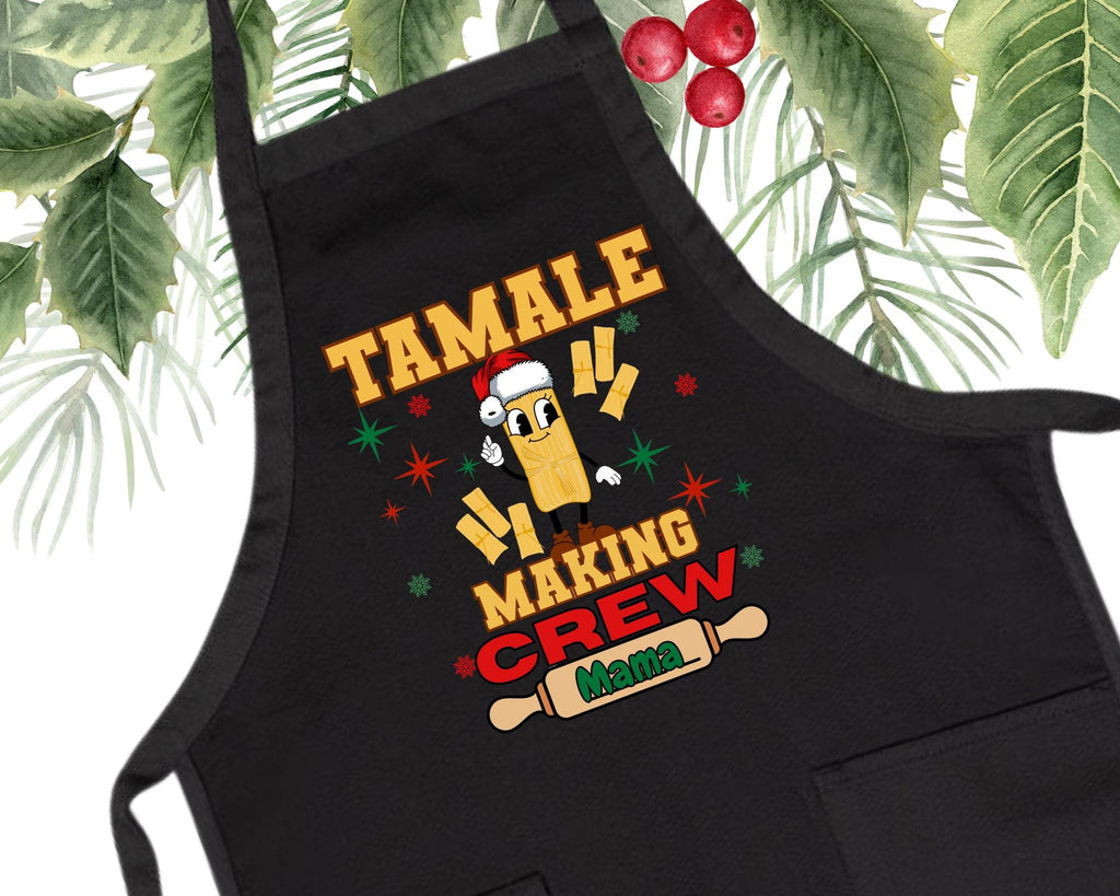 Personalized Tamale Making Crew Apron, Custom Tamale Making Apron, Funny Family Holiday Tamale Apron, Matching Christmas Aprons