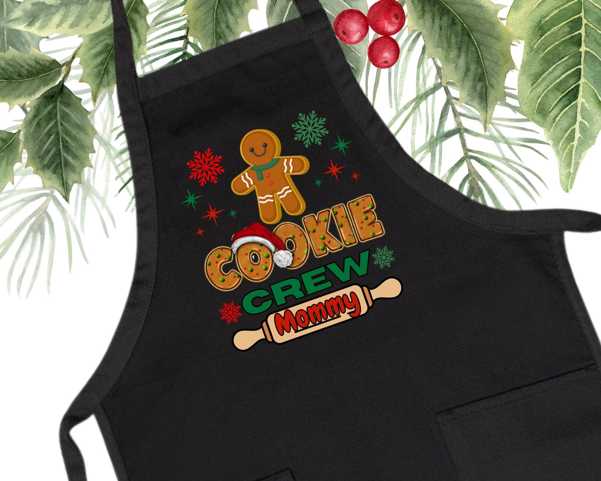 Christmas Cookie Crew Apron, Custom Cookie Crew Apron, Funny Family Holiday Cookie Apron, Matching Christmas Aprons