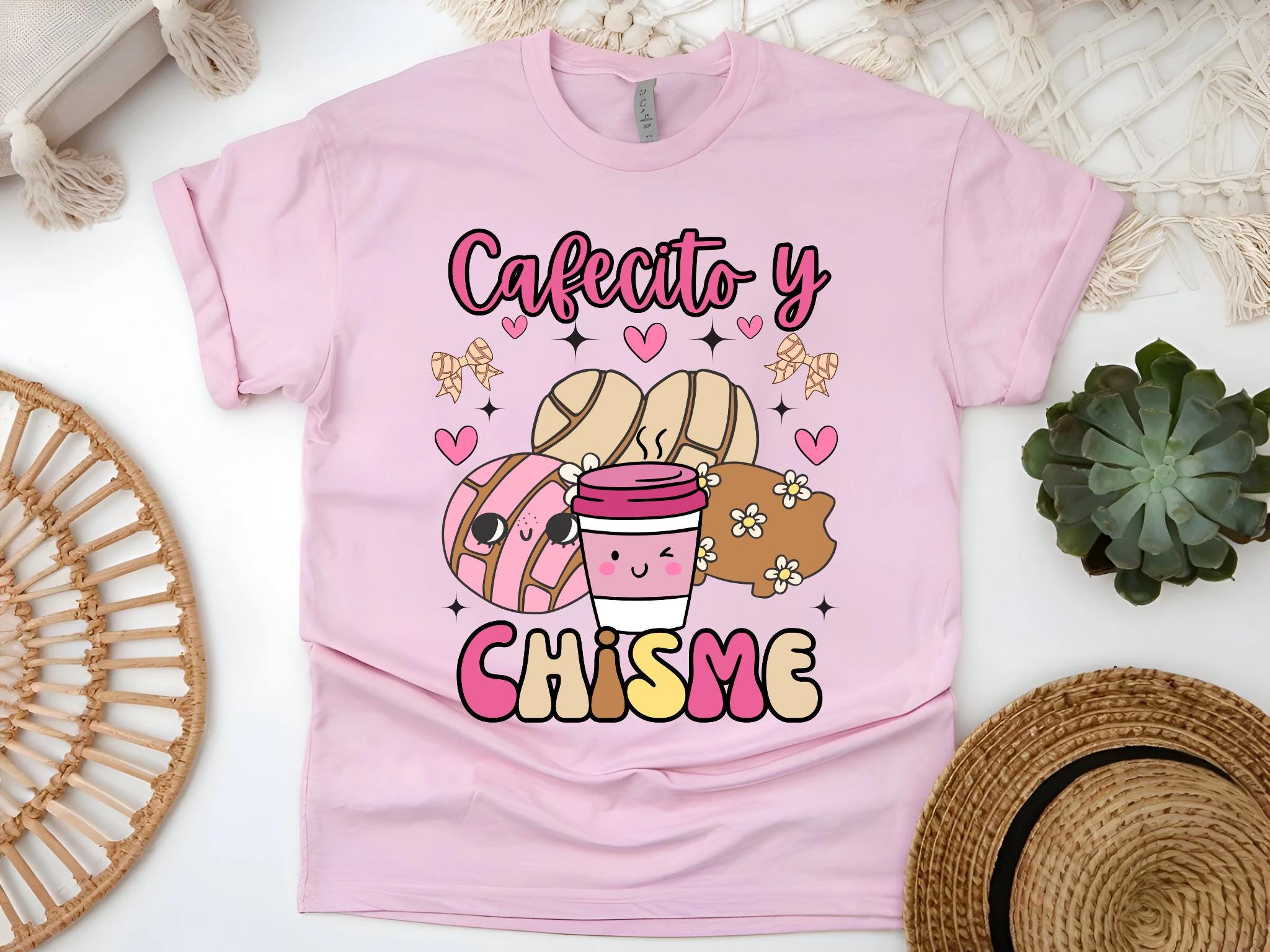 Cafecito y Chisme T-Shirt, Cafecito, Pan Dulce y Chisme Coffee Lover Shirt, Chisme Lover Shirt, Funny Latina Shirt, Cafecito Sweatshirt