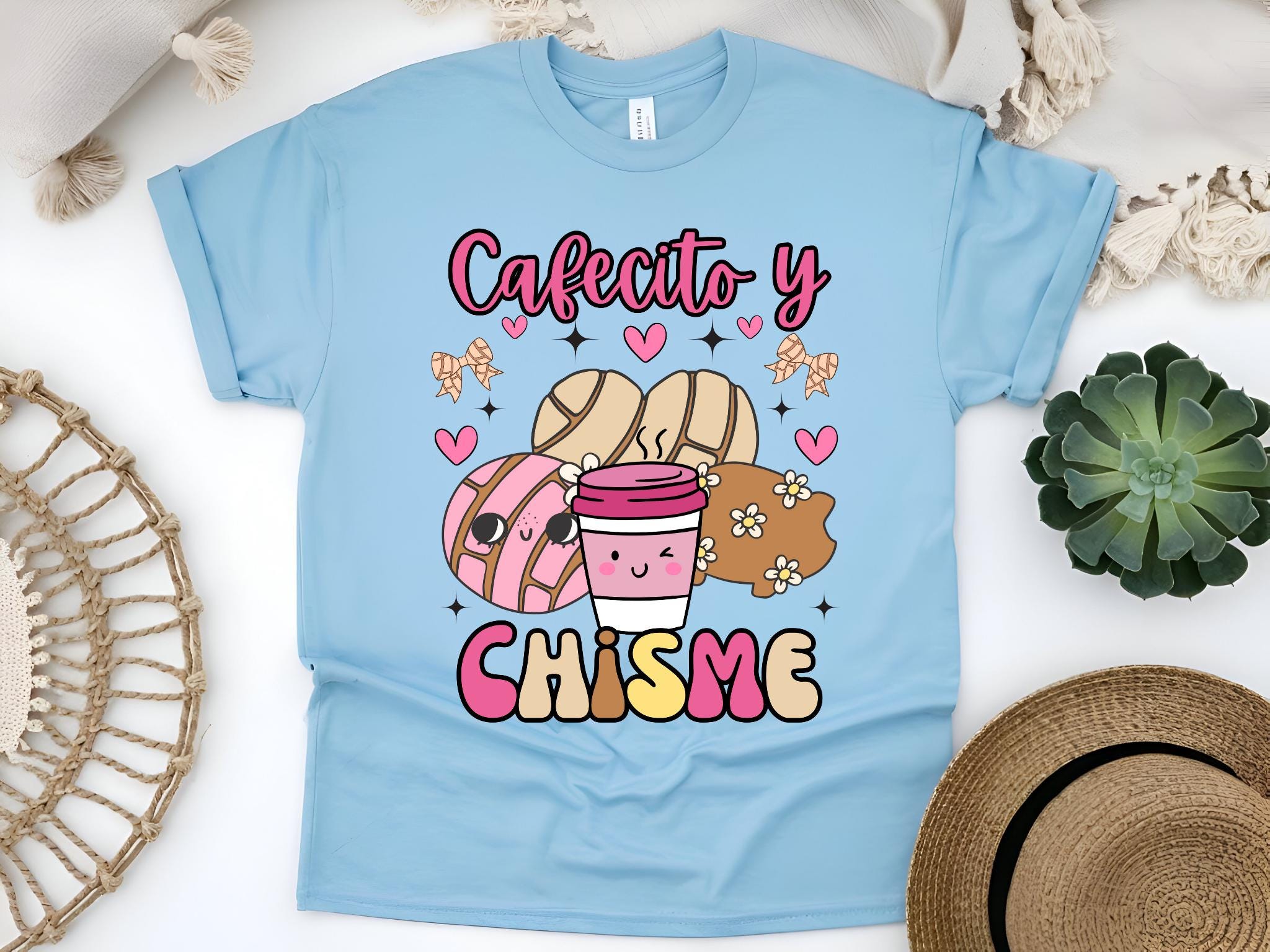Cafecito y Chisme T-Shirt, Cafecito, Pan Dulce y Chisme Coffee Lover Shirt, Chisme Lover Shirt, Funny Latina Shirt, Cafecito Sweatshirt