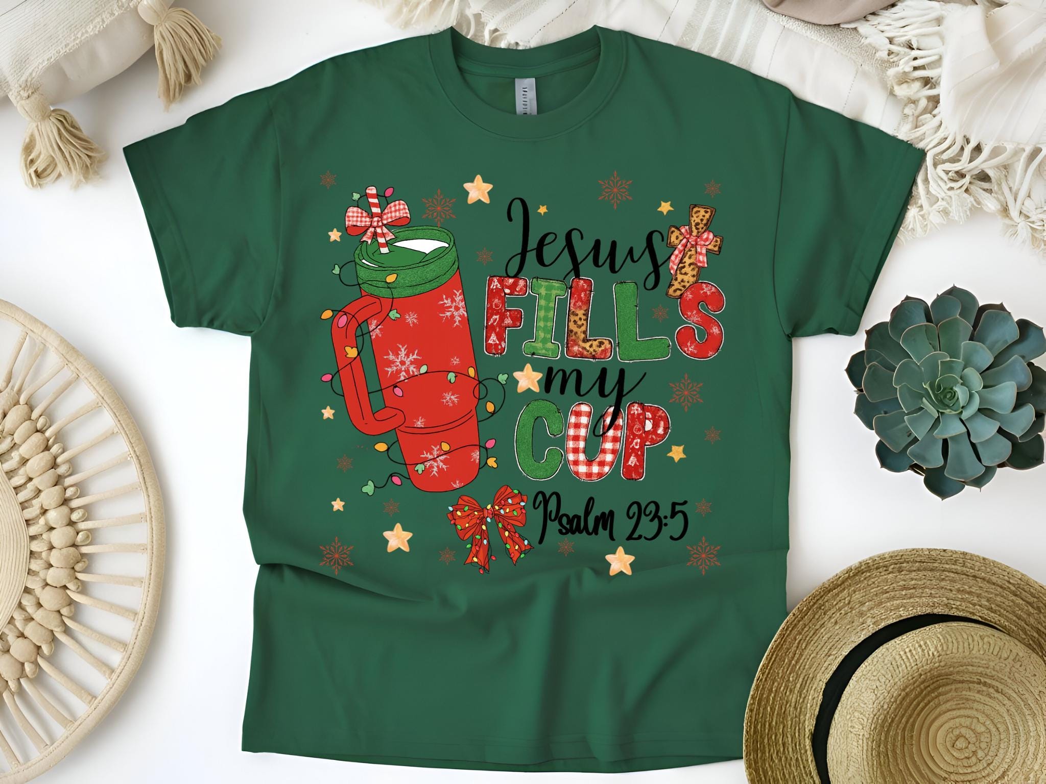 Jesus Fills My Cup Christmas T-Shirt, Faith Jesus Shirt, Christianity Jesus Shirt,Jesus Sweatshirt, Christmas Shirt, Gifted Jesus Shirt