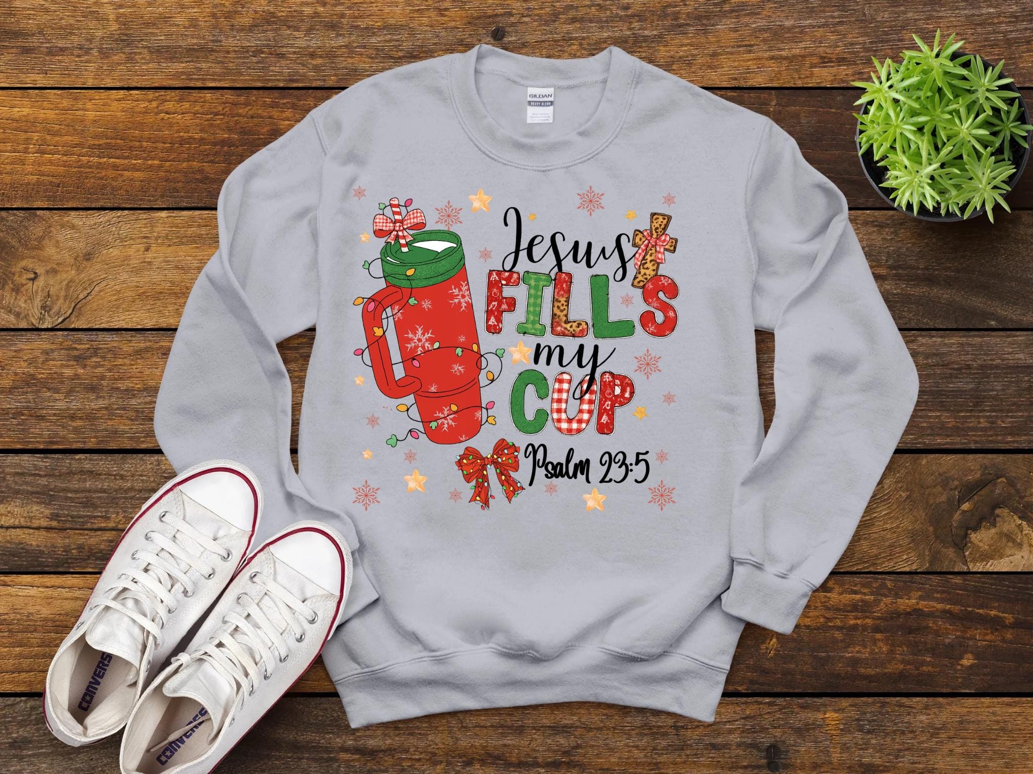 Jesus Fills My Cup Christmas T-Shirt, Faith Jesus Shirt, Christianity Jesus Shirt,Jesus Sweatshirt, Christmas Shirt, Gifted Jesus Shirt
