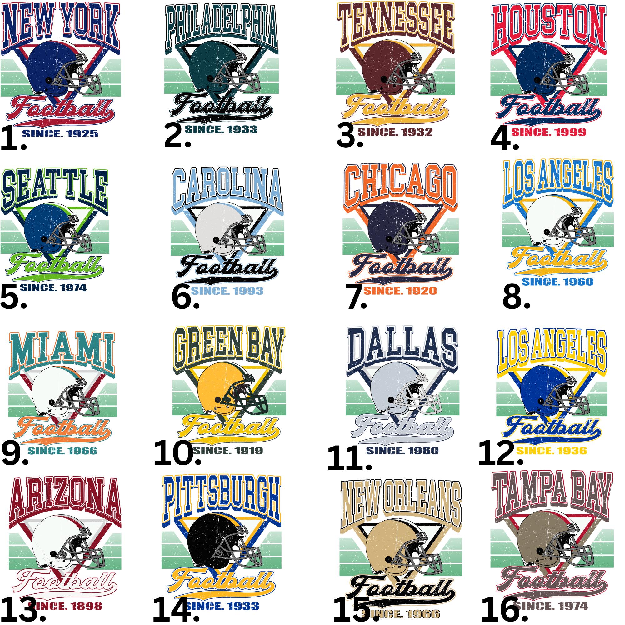 Vintage All Team Football Sweatshirt, Unisex Football Shirt, Game Day Crewneck, Football Fan Gift, Football Season 2025, Football Sweatshirt