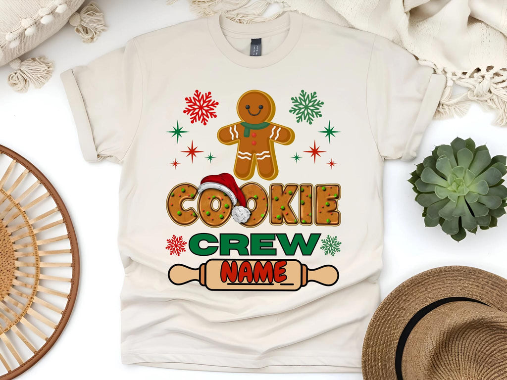 Personalized Cookie Crew Christmas Shirts, Custom Cookie Crew T-Shirts, Funny Family Holiday Cookie Shirt, Matching Christmas Cookie Shirts