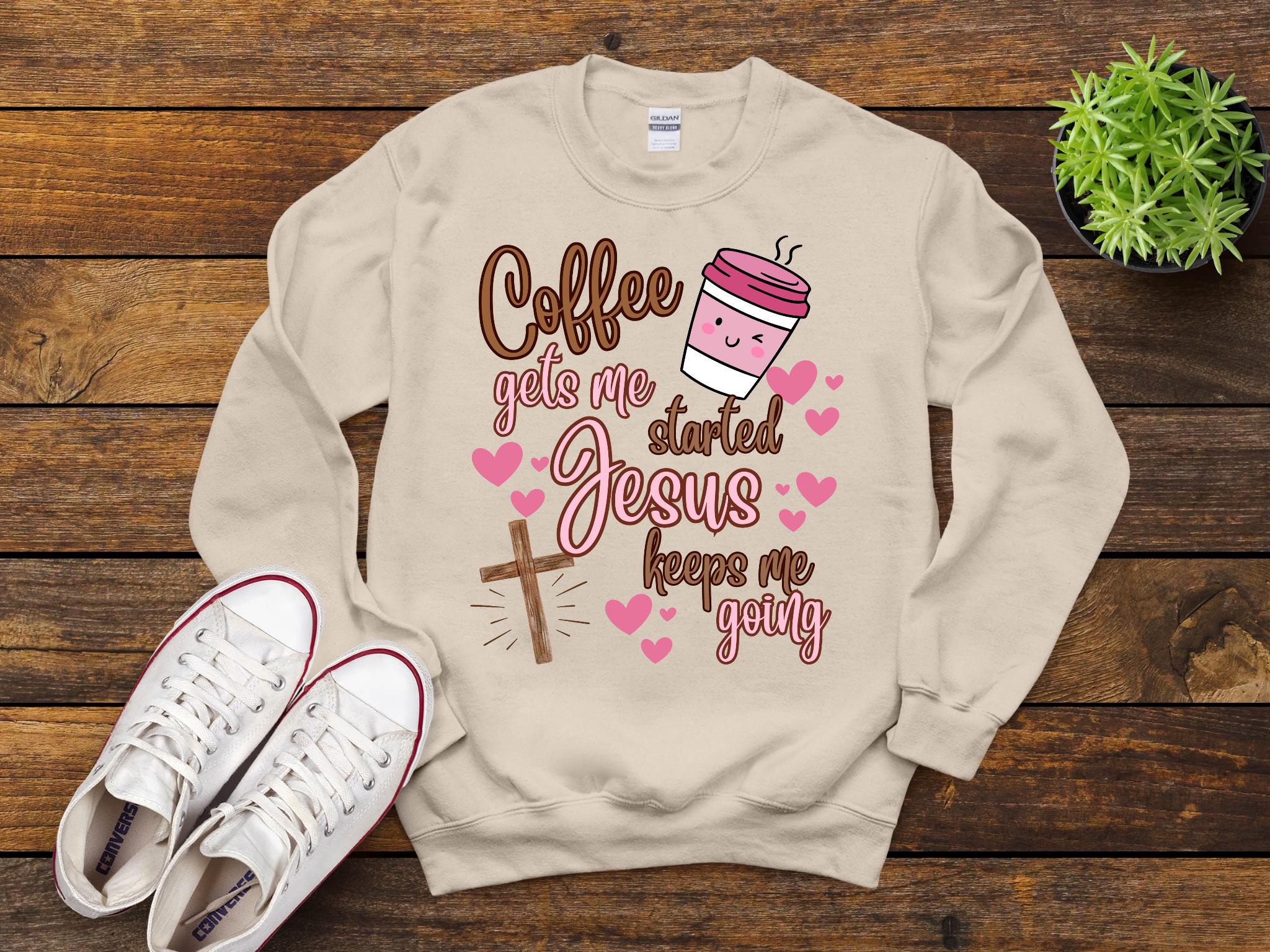 Jesus and Coffee T-Shirt, Christian Coffee Lover Graphic Shirt, Coffee and Jesus Shirt, Christian Shirt, Religious Shirt, Christian