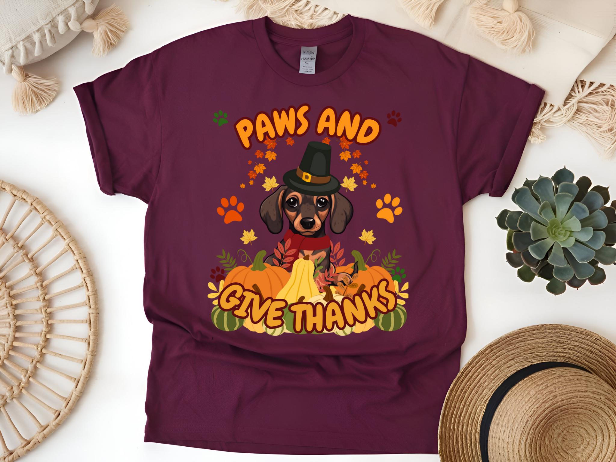 Dachshund Fall Shirt, Cute Dachshund Fall T-shirt, Dachshund Thanksgiving Shirt, Dog Autumn Tee, Cozy Sausage Dog Shirt, Fall Pet Lover Gift