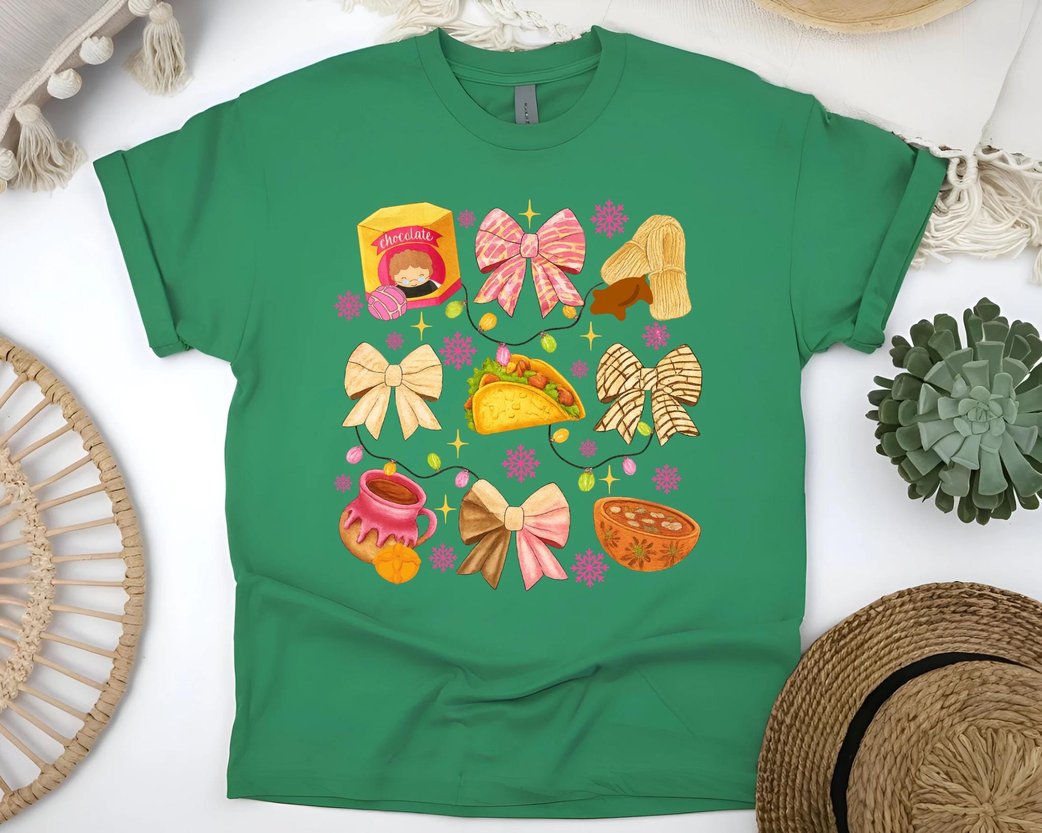 Tis The Season Mexican Christmas Shirt, Mexican Christmas Food Sweatshirt, Xmas Pan Dulce T-shirt, Xmas Tamale Shirt, Christmas Taco Shirt