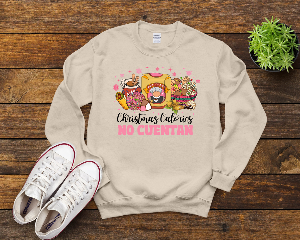 Christmas Calories No Cuentan Mexican Christmas Shirt, Mexican Christmas Food, Christmas Sweatshirt, Xmas Pan Dulce T-shirt, Xmas Tamale Shirt, Christmas Abuelita Tee