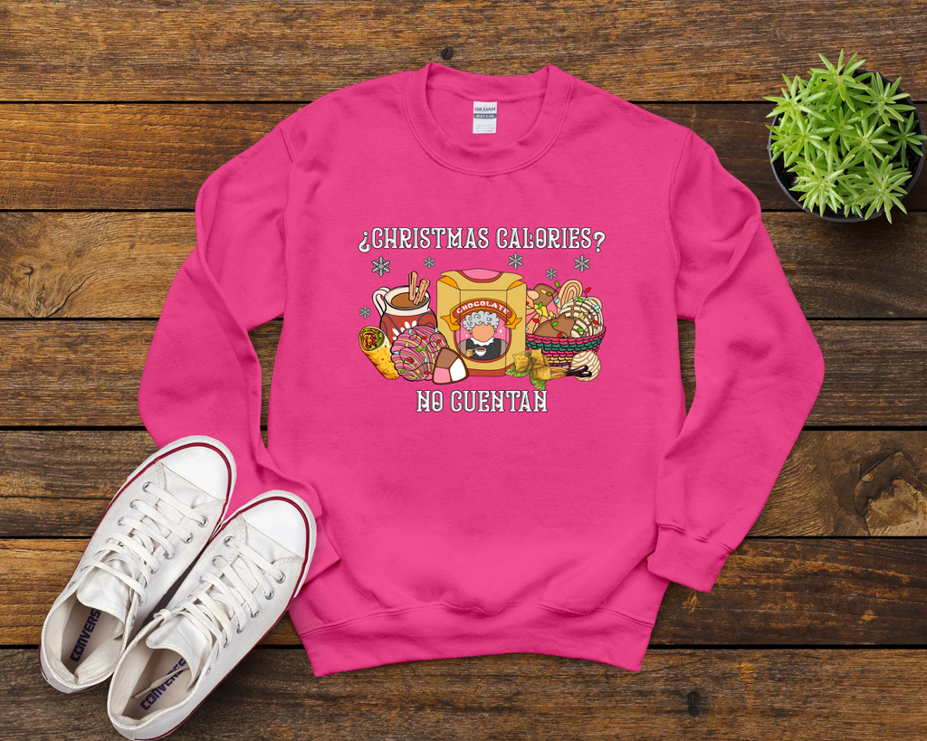 Christmas Calories No Cuentan Mexican Christmas Shirt, Mexican Christmas Food, Christmas Sweatshirt, Xmas Pan Dulce T-shirt, Xmas Tamale Shirt, Christmas Abuelita Tee
