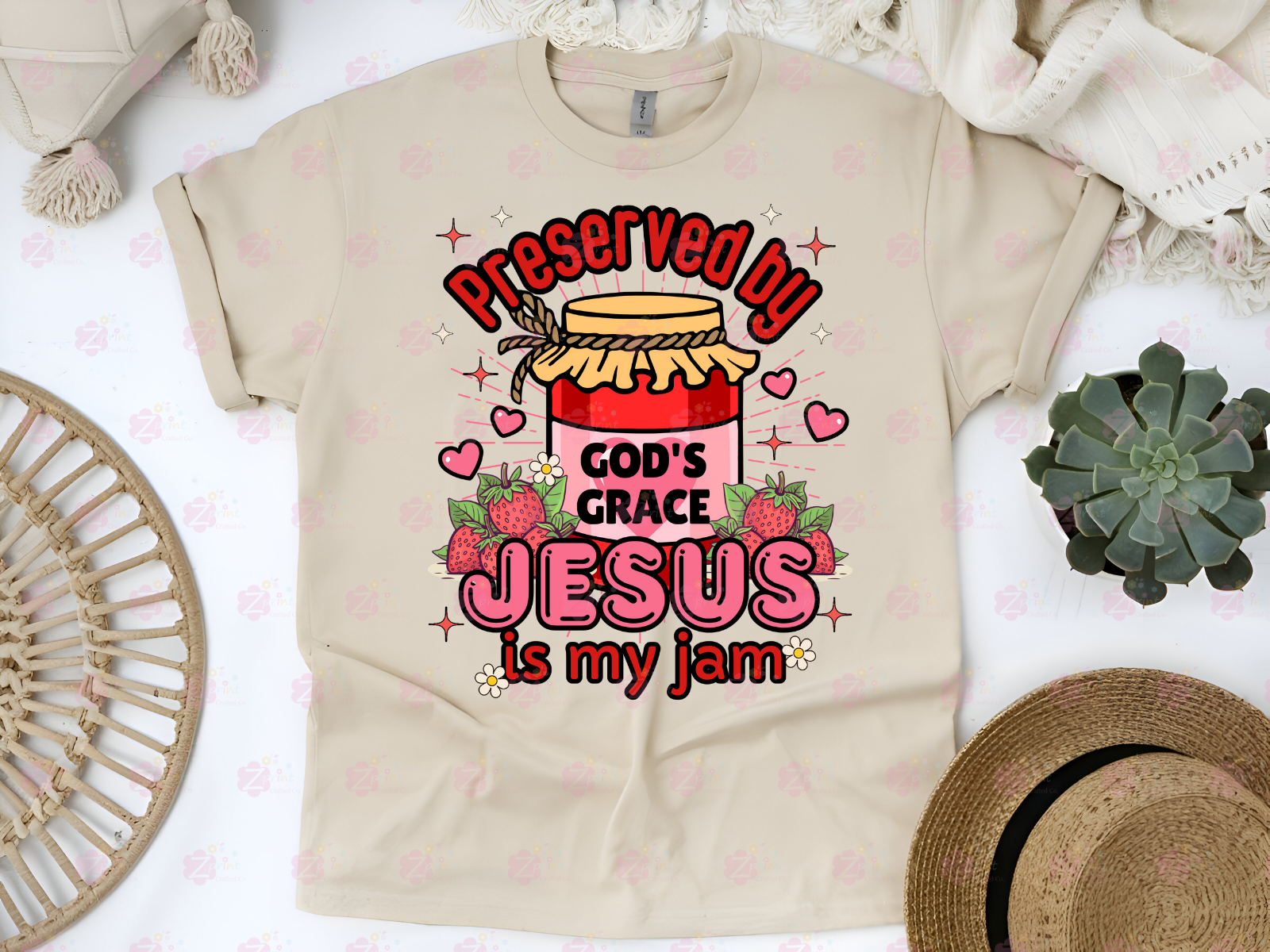 Preserved by Grace – Jesus Is My Jam Christian Shirt | Faith-Based Graphic Tee or Sweatshirt