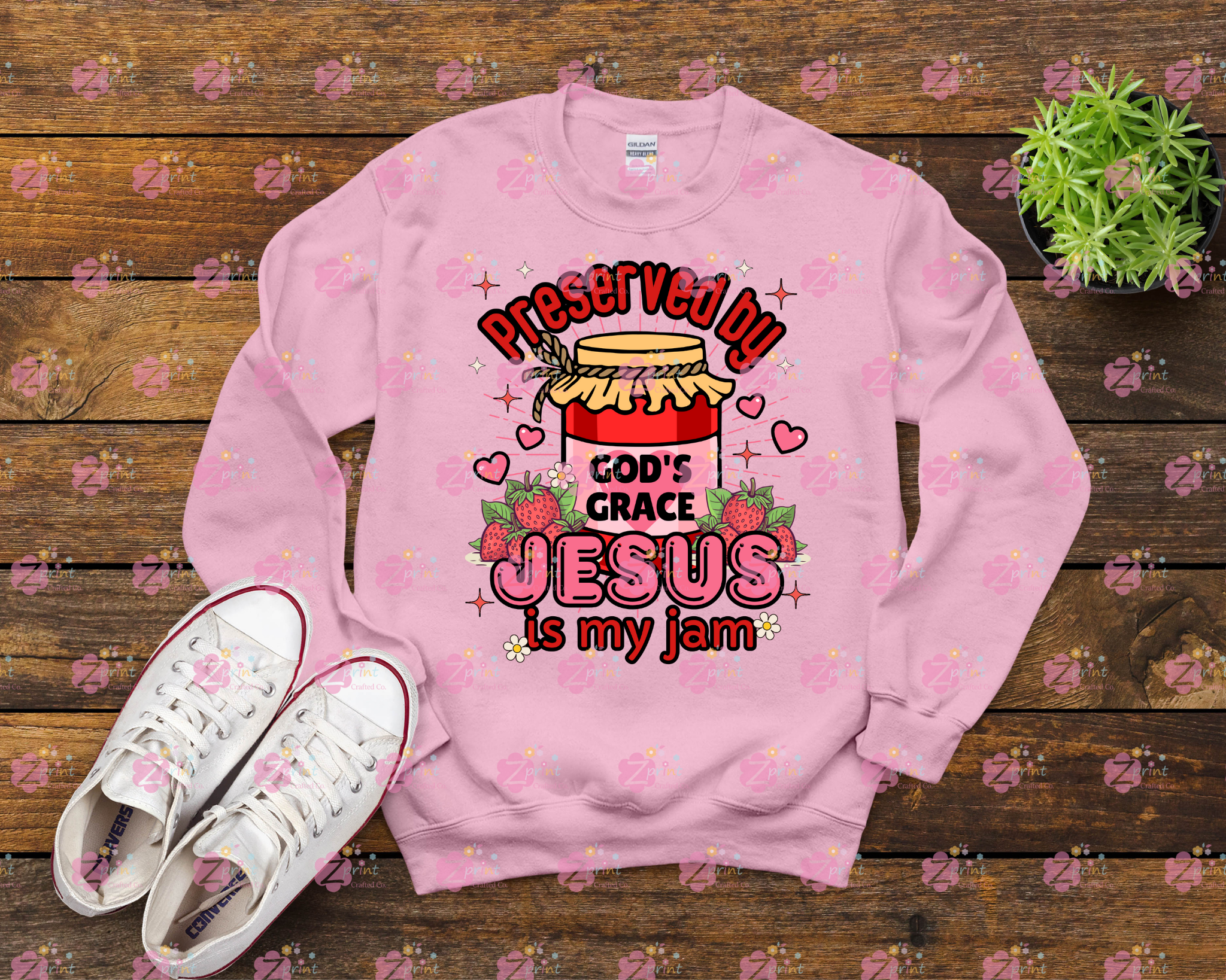 Preserved by Grace – Jesus Is My Jam Christian Shirt | Faith-Based Graphic Tee or Sweatshirt