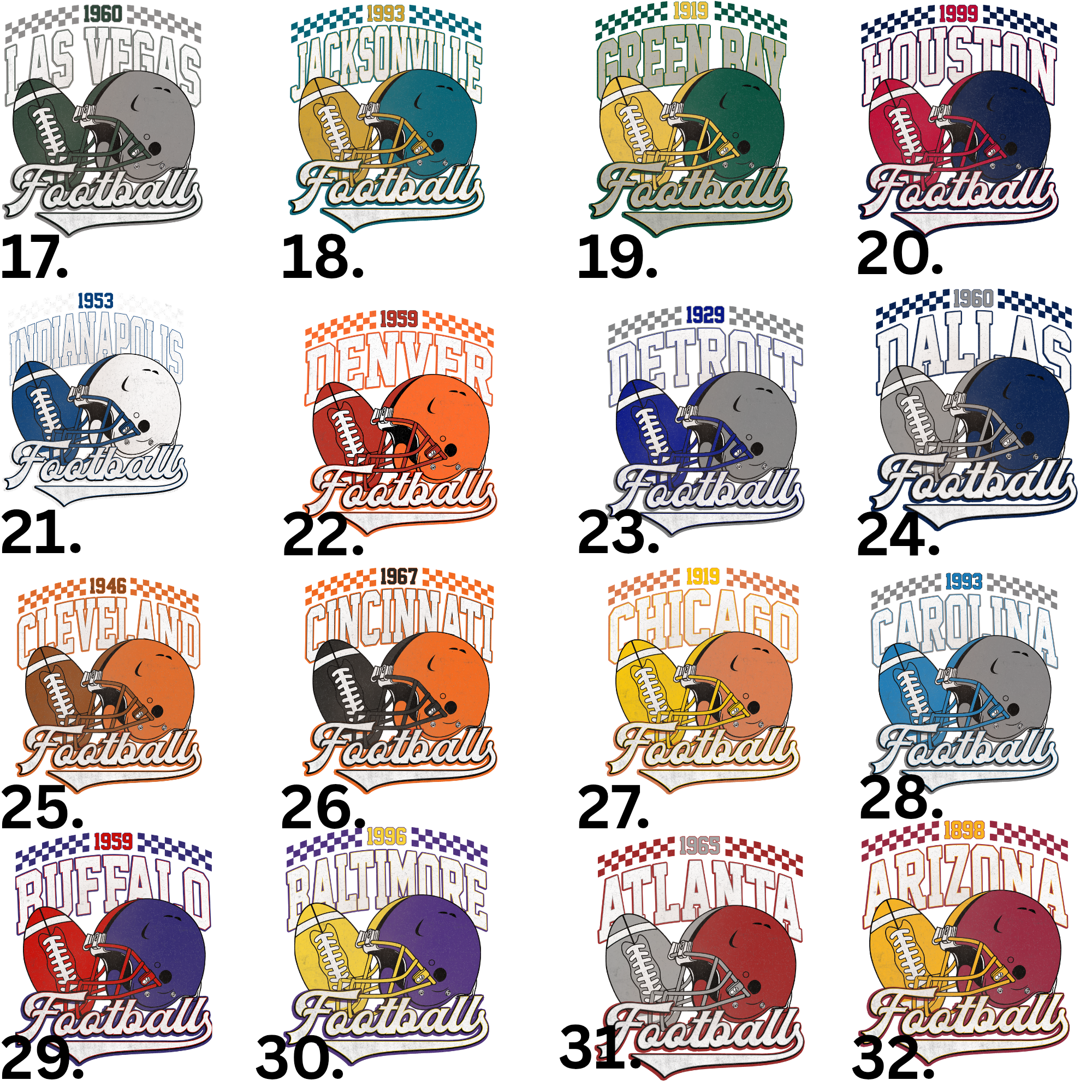 Vintage All Team Football Sweatshirt, Unisex Football Shirt, Game Day Crewneck, Football Fan Gift, Football Season 2025, Football Sweatshirt