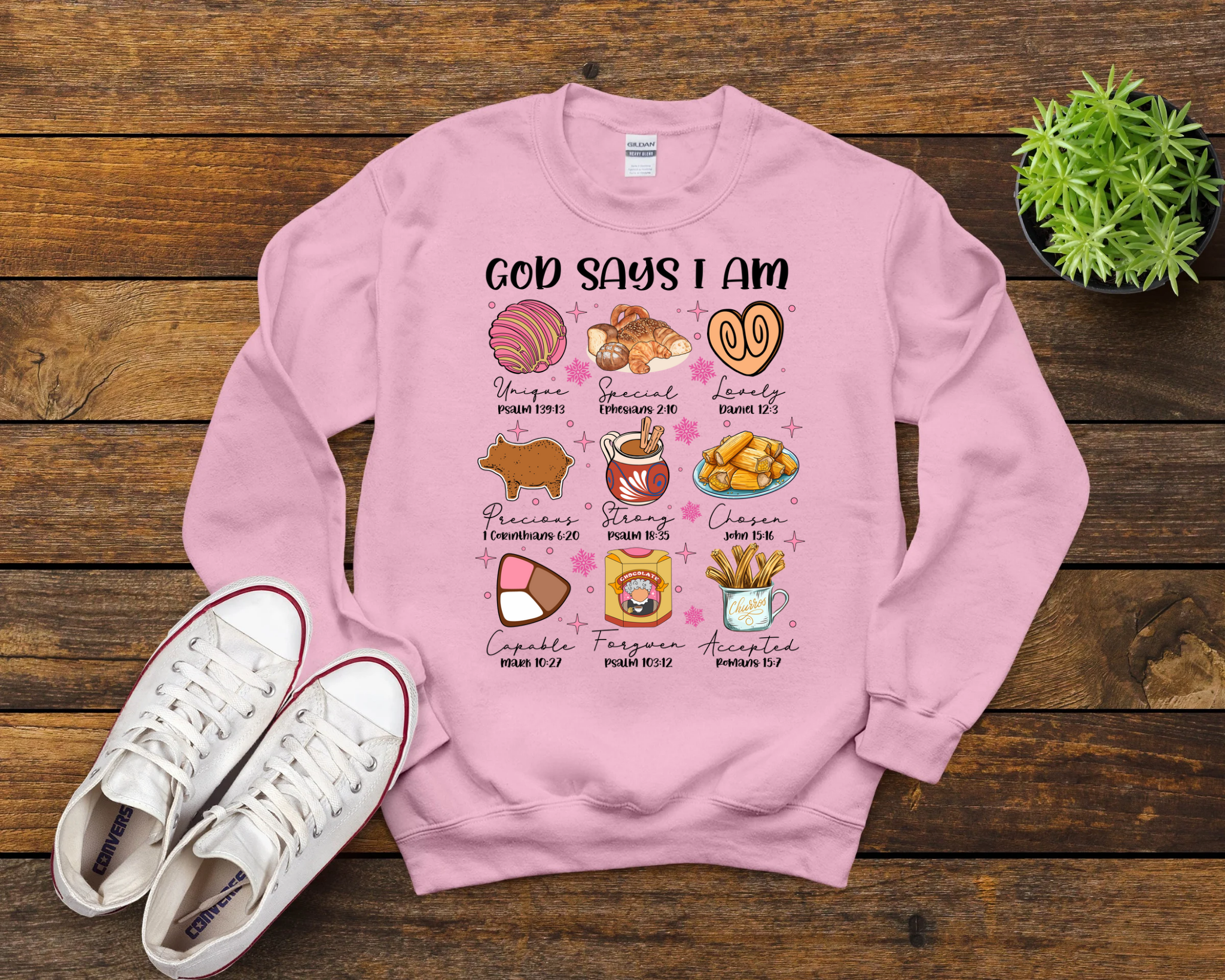 God Says I am Mexican Shirt, Mexican Faith Food Sweatshirt, Christmas Sweatshirt, Pan Dulce T-shirt, Tamale Shirt, Faith Abuelita Tee