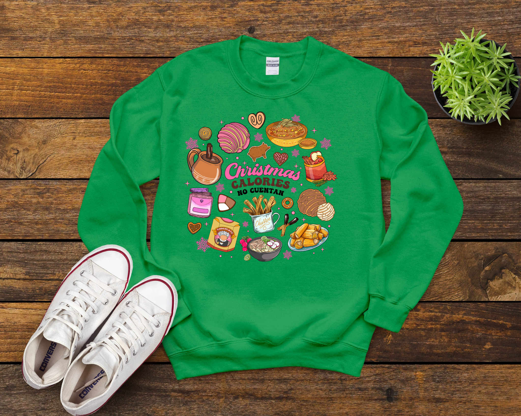 Christmas Calories no Cuentan Mexican Christmas Shirt, Mexican Christmas Food, Christmas Sweatshirt, Xmas Pan Dulce T-shirt, Xmas Tamale Shirt, Christmas Abuelita Tee