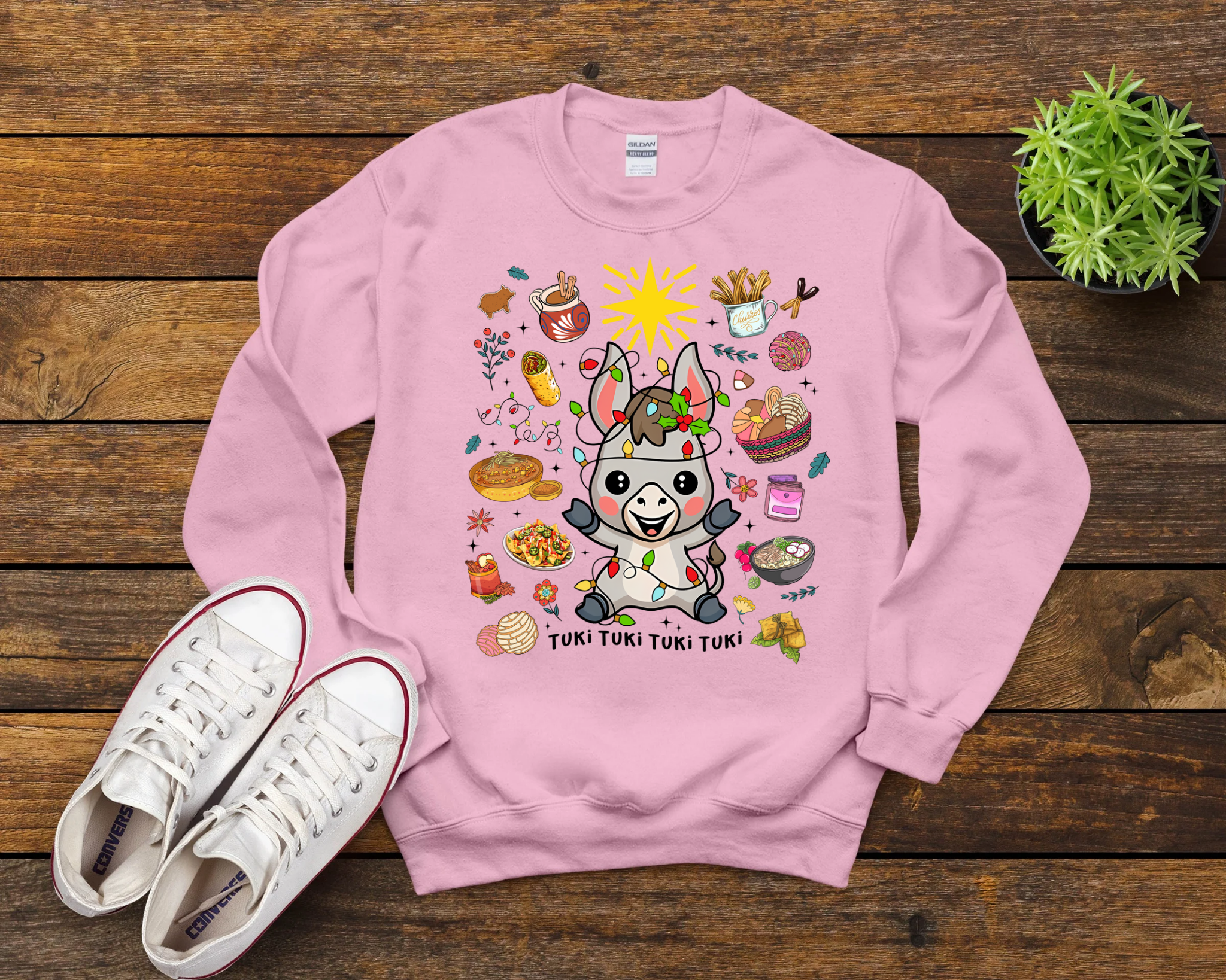 Tuki, Tuki,Tuki, Christmas Sweatshirt, Xmas Pan Dulce T-shirt, Xmas Tamale Shirt, Christmas Abuelita Tee