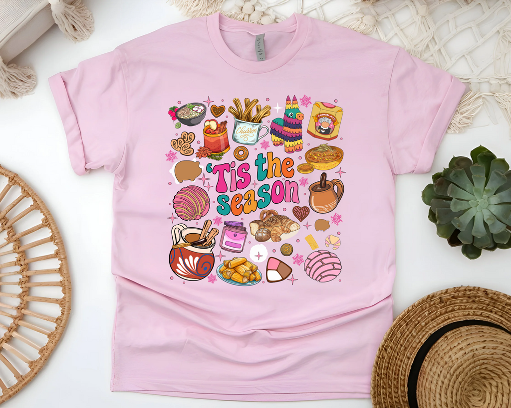 Tis The Season Mexican Christmas Shirt, Mexican Christmas Food, Christmas Sweatshirt, Xmas Pan Dulce T-shirt, Xmas Tamale Shirt, Christmas Abuelita Tee