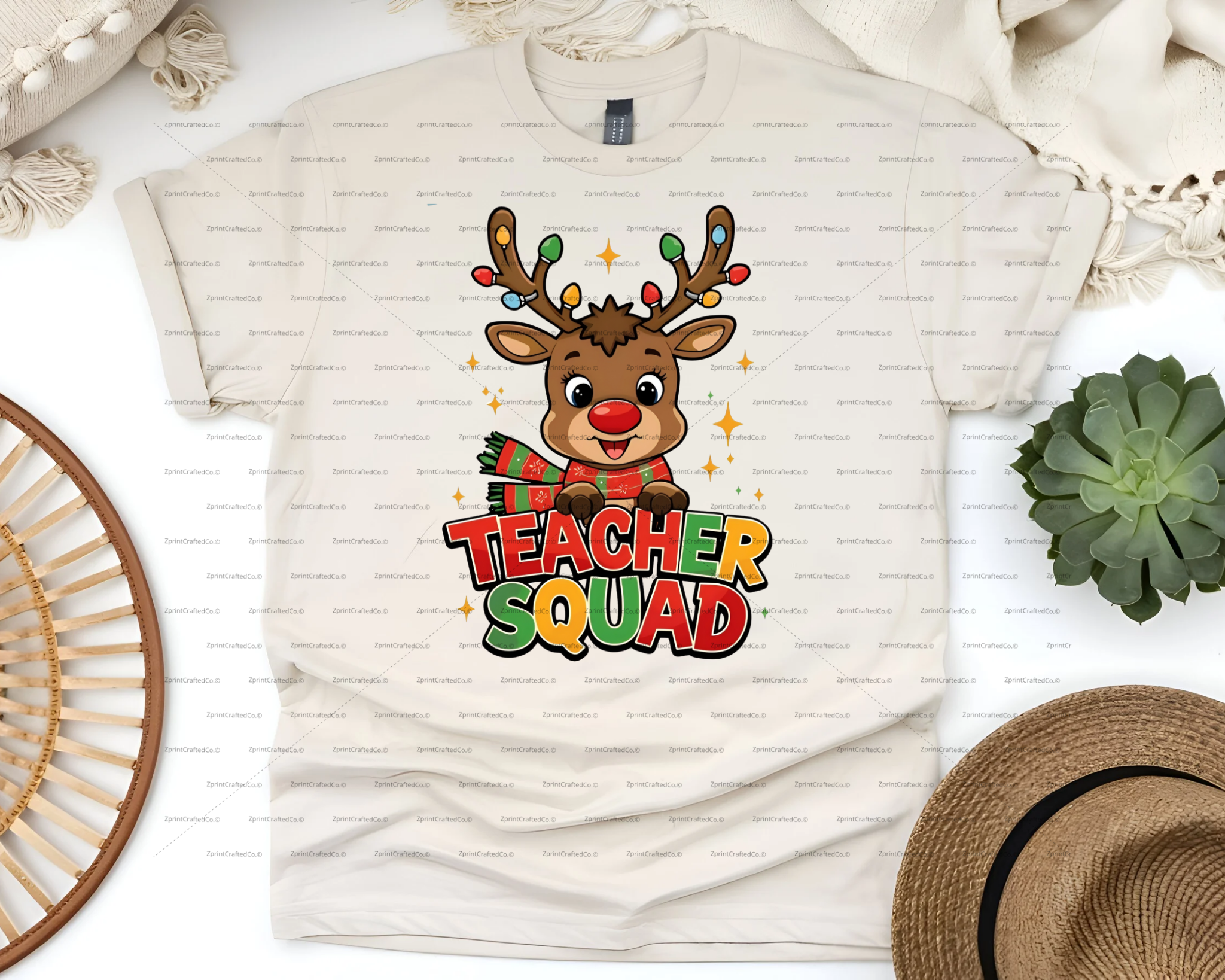 Christmas Reindeer Teacher Squad Sweatshirt,  Christmas Teacher Life Shirt, Teacher Apparel