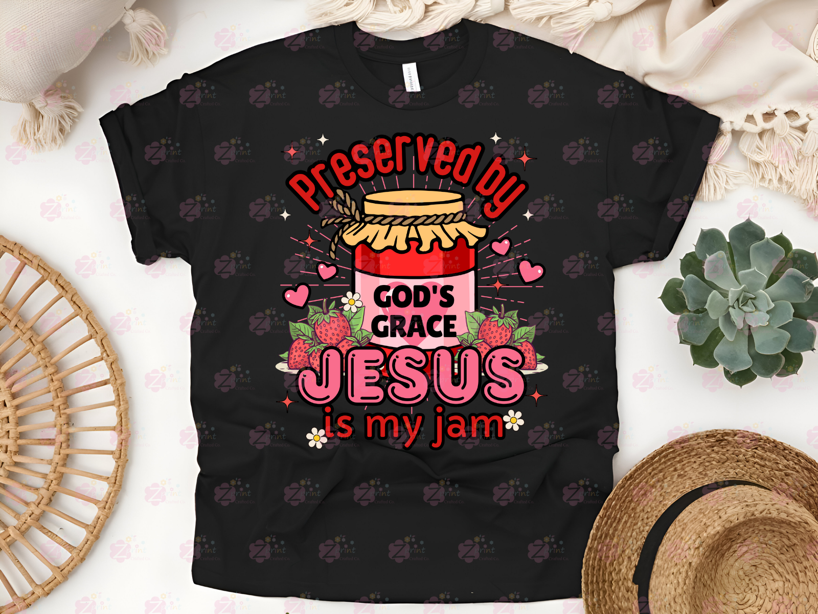 Preserved by Grace – Jesus Is My Jam Christian Shirt | Faith-Based Graphic Tee or Sweatshirt